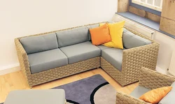 Small corner sofa in the living room photo