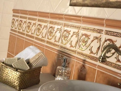 Bathroom interior with border