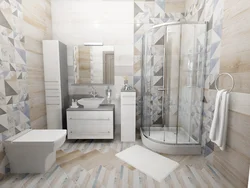Bathtub made of sherwood tiles photo