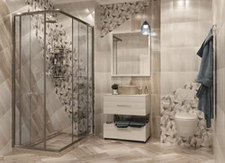 Bathtub made of sherwood tiles photo