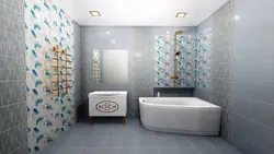 Bathtub made of Azori tiles photo in the interior
