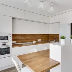 White Kitchen Interior With White Countertop