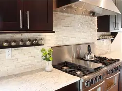 Quartz vinyl tiles for kitchen backsplash photo