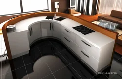 Kitchen with outside corner design