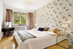 How to enlarge your bedroom with wallpaper photo