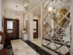 Mirror panel in the hallway interior