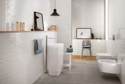 Relief tiles for bathroom design
