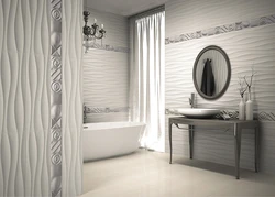 Relief tiles for bathroom design