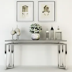 Console in a modern living room interior
