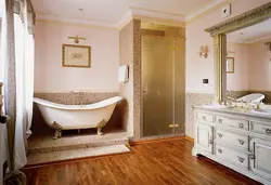 Clawfoot bathtub in room interior