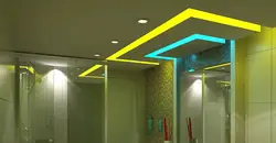 Plasterboard Ceiling In The Bathroom Photo