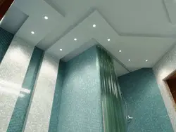 Banyoda alçıpan tavan fotoşəkili