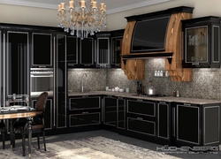 Kitchen design black classic
