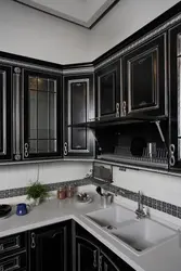 Кухня дизайн черная классика