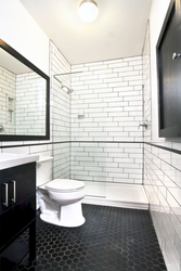 White Porcelain Tiles In The Bathroom Photo