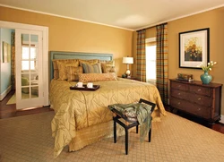 Color combination in the bedroom interior brown