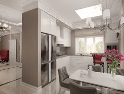 Kitchen living room in modern classic style photo
