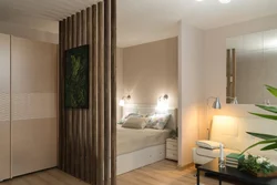 Bedroom Interior With Division Of Zones