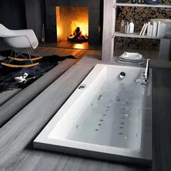 Built-in bathtub in the interior photo