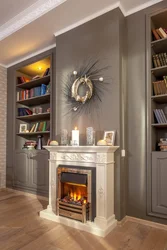 Electric Fireplace In The Kitchen Interior