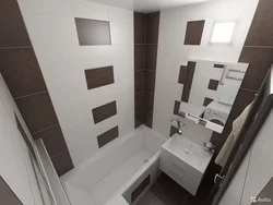 Tile design in the bathroom of a panel house
