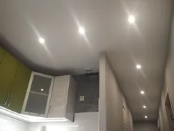 Photo of suspended ceilings for the kitchen 8 sq.m.