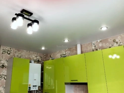 Photo of suspended ceilings for the kitchen 8 sq.m.