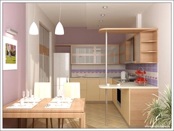 Mətbəx 9 kv.m dizayn bar sayğac ilə