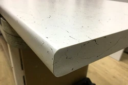 Mətbəx Daxili Fotoşəkildə Ağ Marquina Mərmər