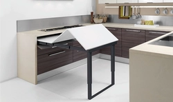 Kitchens With A Pull-Out Table From Under The Countertop Photo