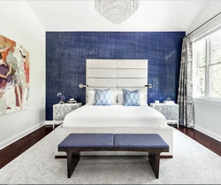 Accent wall in the bedroom photo