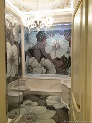 Пано на ўсю сцяну ў ваннай фота