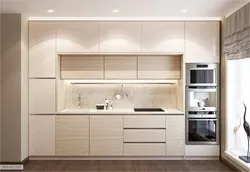 White kitchen up to the ceiling in the interior photo