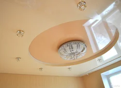 Kitchen interior with beige ceiling