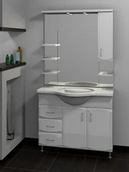 Bedside tables and mirrors in the bathroom photo