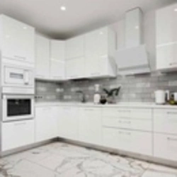 White plastic kitchen interior