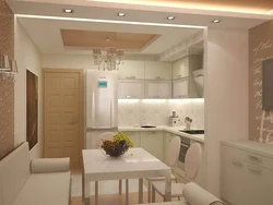 Kitchen design 18 sq m with balcony photo