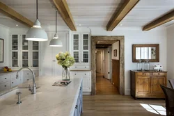 Beams in the kitchen interior