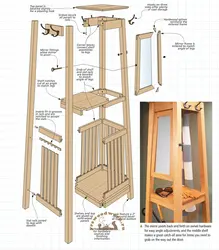 Drawings of furniture for the hallway photo