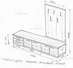 Drawings of furniture for the hallway photo