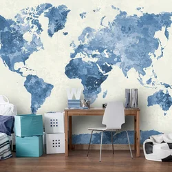 Map in the living room interior