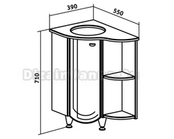 Corner kitchen sink with cabinet photo small
