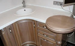 Угловая мойка для кухни с тумбой фото маленькая