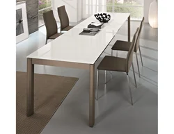 Modern style sliding kitchen table photo