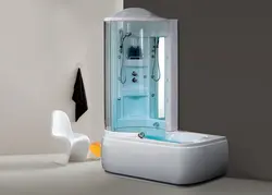 Bathtub like shower cabin photo