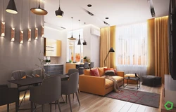 Living room photo in warm colors photo