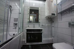 Kitchen bath design photo in apartment