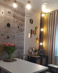 Finishing the kitchen with laminate walls photo design