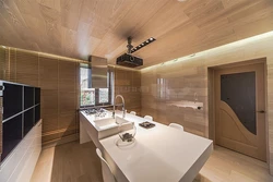 Finishing the kitchen with laminate walls photo design