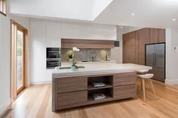 Renovation of kitchen walls with laminate photo